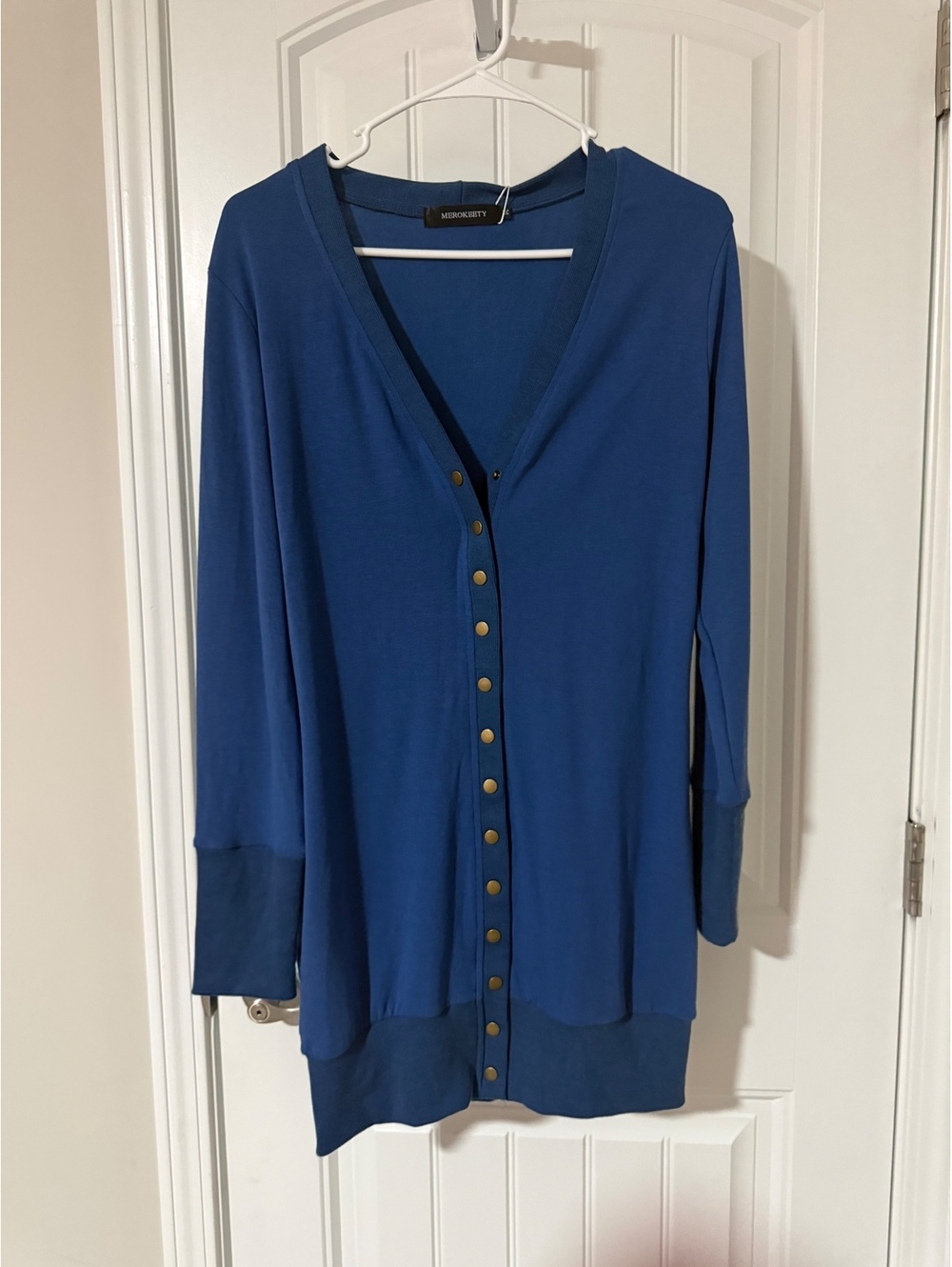 Merokeety Blue  Cardigan Sweater dress Medium